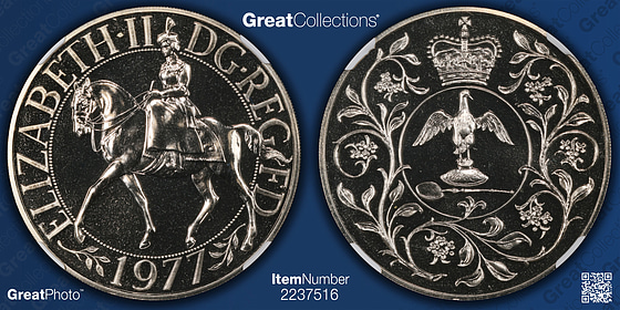Great Britain 1977 25 Pence Queen Elizabeth II's Silver Jubilee KM