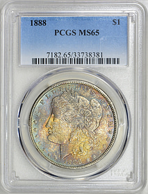 1888 Morgan Silver Dollar PCGS MS-65 (Toned) (Item 404731 ...