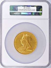 Great Britain 1897 Gold 55mm Queen Victoria Diamond Jubilee Medal